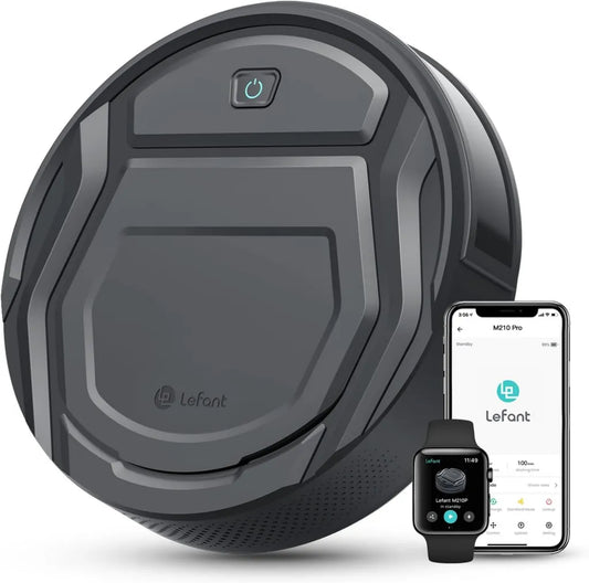 Lefant M210PG Roboterstaubsauger mit 2200 Pa, WLAN-Konnektivität, Alexa und App-Steuerung, 120 Min. Betriebszeit, ideal für Teppiche, Tierhaare und Hartböden