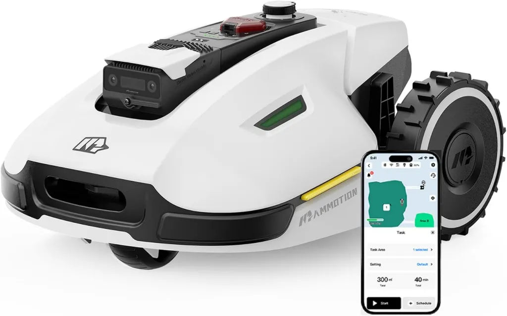 MAMMOTION YUKA 3000 Mähroboter mit NetRTK+Vision für präzises Rasenmähen bis 3600m², ohne Begrenzungskabel, Auto-Kartierung, 4G-Modul, geeignet für 50% Steigungen