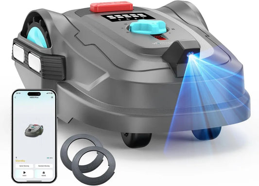 YARDCARE M800Plus - Intelligenter Mähroboter mit GPS und 3D-Vision, kabelloses Arbeiten, 800 m², automatische Ladung, App-Steuerung