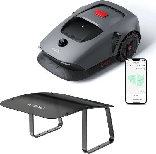MOVA 1000: Roboter-Rasenmäher mit 3D-LiDAR und App-Steuerung, Kabellose Installation, Präzise Kartierung bis 1000㎡, Intelligente Hindernisvermeidung, Verbesserte Traktionsräder