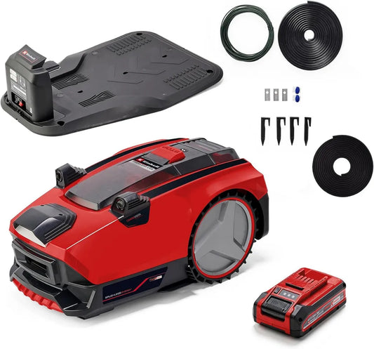 Einhell Akku-Rasenmähroboter FREELEXO CAM 500 mit Kamera, 18V, für 500 m², bürstenloser Motor, 18 cm Schnittbreite, inkl. 3,0 Ah Akku und Zubehör