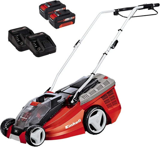 Einhell Akku-Rasenmäher 36 cm, leistungsstark, rot