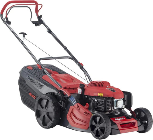 AL-KO Premium Benzin-Rasenmäher 470 SP-A, 46 cm Schnitt, 2.6 kW, Stahlgehäuse, Hinterradantrieb, Mulchen, Seitenauswurf, bis 1400 m²
