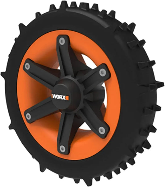 WORX Offroad-Räder für Landroid Mähroboter – L-Modelle Kompatibilität – Verbesserte Traktion – Originalzubehör für WR147E.1, WR148E, WR153E, WR155E (ab 2020)