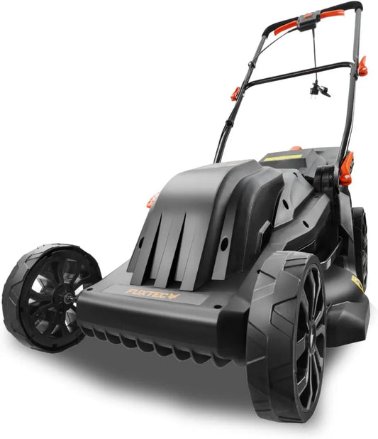 FUXTEC Elektrischer Rasenmäher 43 cm, 45 L Fangkorb, Einstellbare Schnitthöhe, Leise