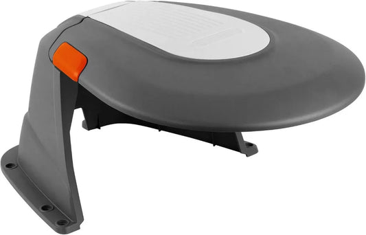 Gardena Rasenroboter Garage: Witterungsbeständiger Schutz mit klappbarem Deckel und Befestigungsschrauben
