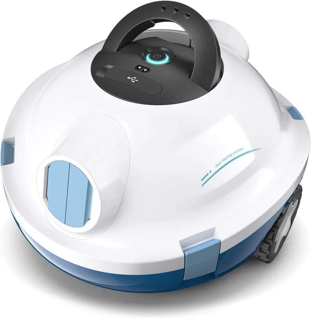Automatischer Poolroboter mit 120 Min. Laufzeit, kabellos, für große Pools bis 100 m²