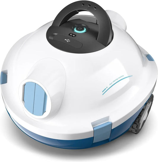 Automatischer Poolroboter mit 120 Min. Laufzeit, kabellos, für große Pools bis 100 m²