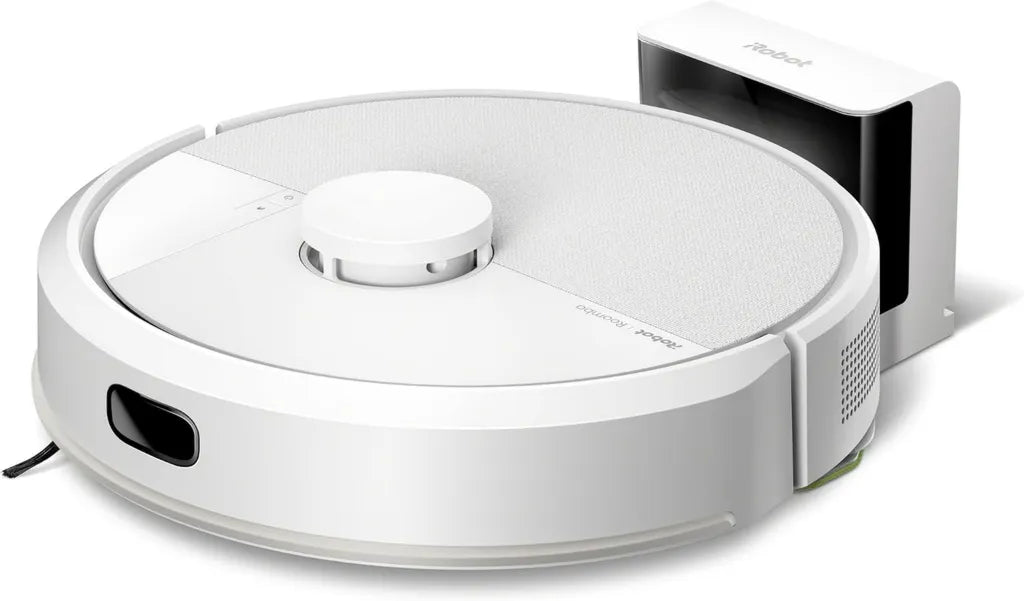 iRobot Roomba 105 Combo Saug- und Wischroboter mit Clearview LiDAR, 7000Pa Saugleistung, 120 Min. Betriebsdauer, SmartScrub-Technologie, Hindernisvermeidung, Reinigungszonen, automatische Aufladung, App-Steuerung, Weiß
