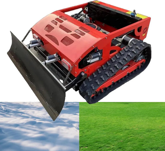 Hybrider Mähroboter mit Schneeschaufel, 7,5 PS Elektromotor, Selbstfahrender Nullwendekreisrasenmäher