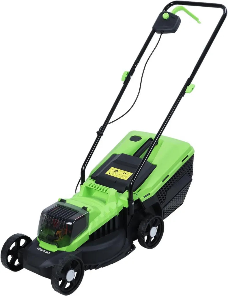 Kabelloser Elektro-Rasenmäher mit bürstenlosem Motor, 1600W, 30L Grasfangkorb, für einfache Gartenpflege