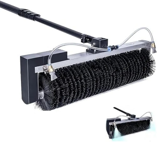 Automatischer Reinigungsroboter für Solarpaneele mit rotierender Bürste und Teleskopstange