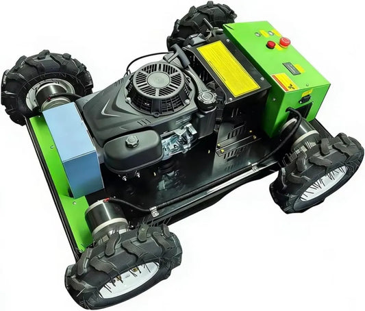 Automatischer Rasenmähroboter mit Allradantrieb für große Flächen, benzinbetrieben, variabel einstellbare Schnitthöhe und Geschwindigkeit