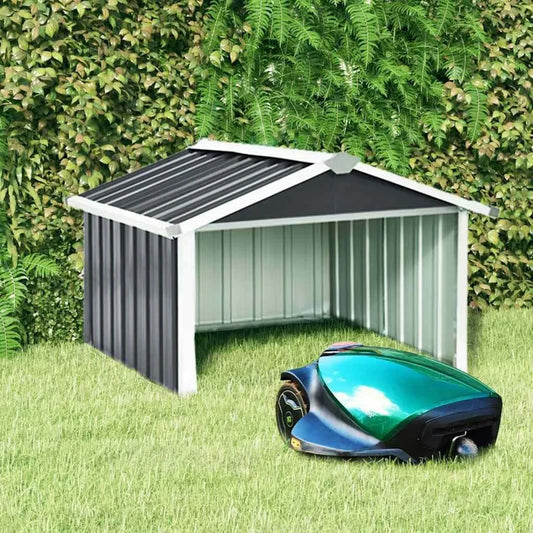 Stahl Rasenroboter Garage Anthrazit 92x97x63 cm - Wetterbeständig & Einfach zu Montieren