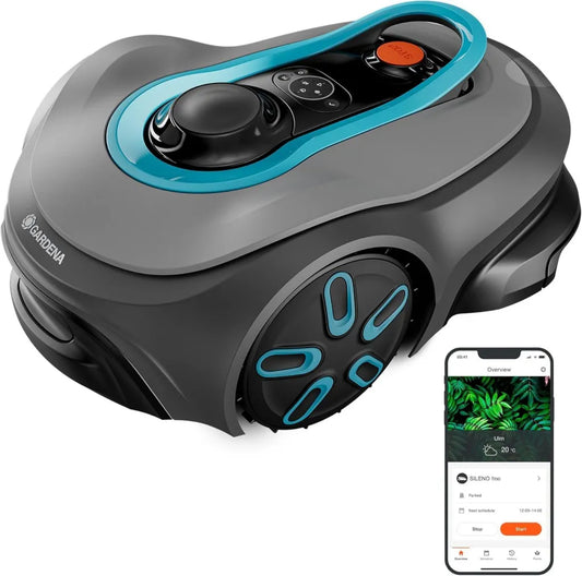 Gardena SILENO Free Mähroboter mit App-Steuerung, für Rasenflächen bis 750 m², kabellos und leise