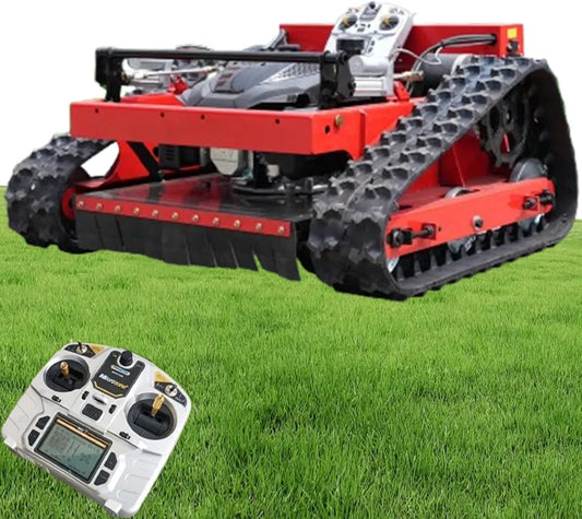 Automatischer Rasenmähroboter mit Fernsteuerung, leistungsstarker 7,5 PS Viertaktmotor, geeignet für 45° Steigungen, Schnitthöhe 10-180 mm, Mähbreite 550 mm