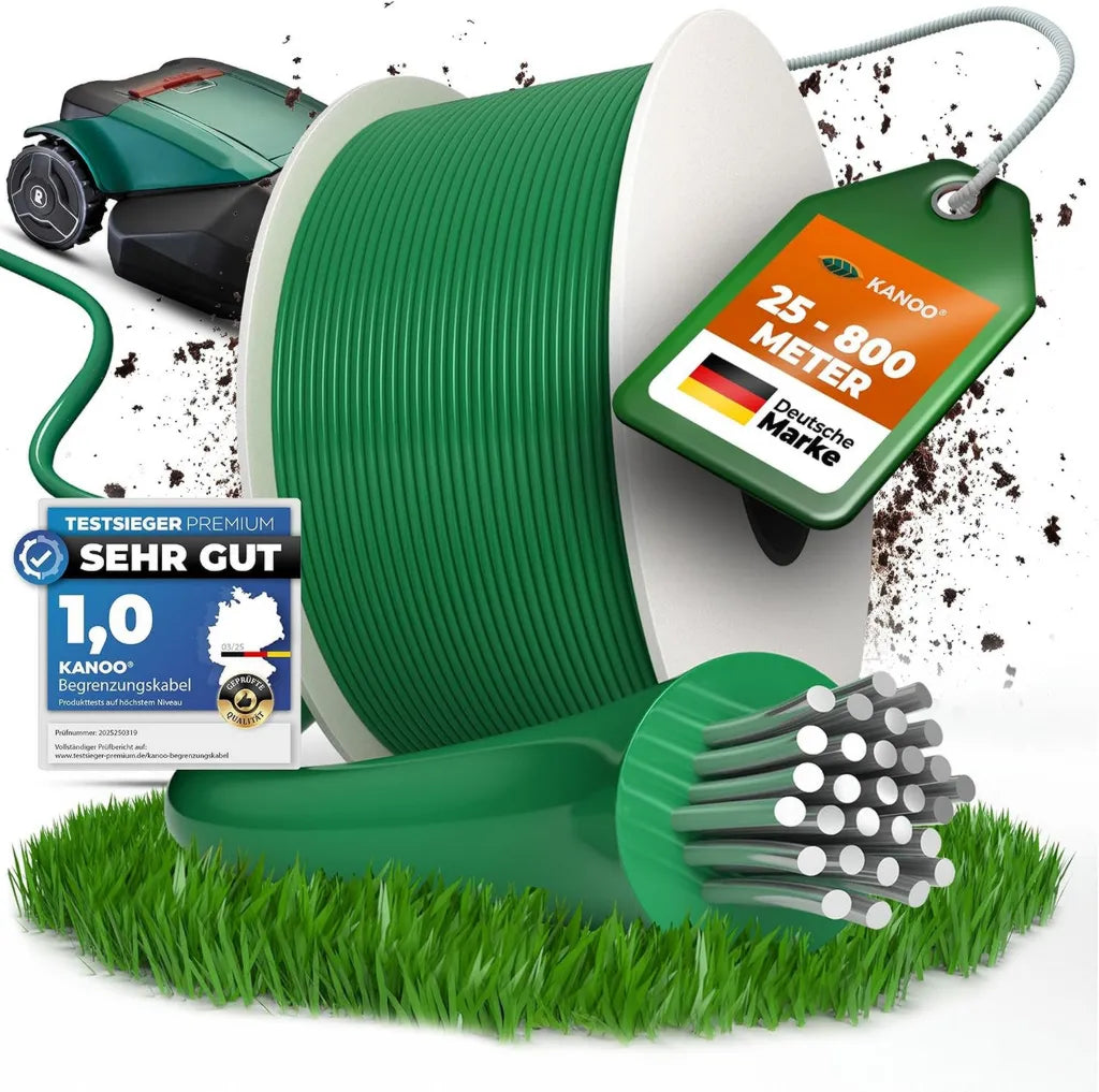 Hochwertiges Begrenzungskabel für Rasenroboter - 250m, Ø2,7mm - Kompatibel mit Husqvarna, Gardena, Bosch, Stihl u.a.