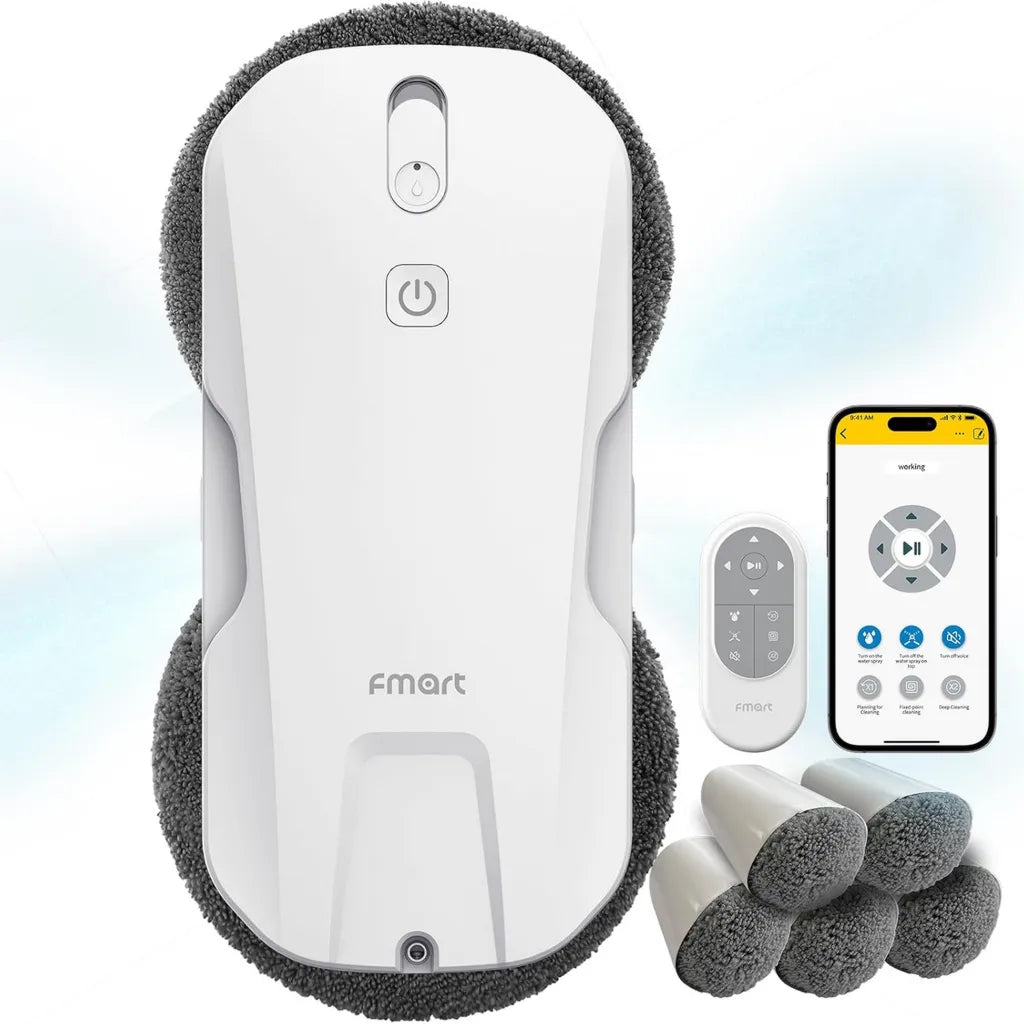 Fmart T11 Intelligenter Fensterroboter mit Vier-Wege-Sprühsystem und Sicherheitsschutz