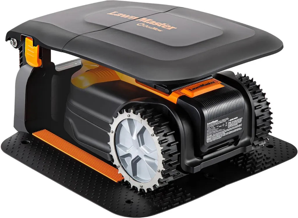 LawnMaster Automatischer Mähroboter mit Ladestation und Unterstand