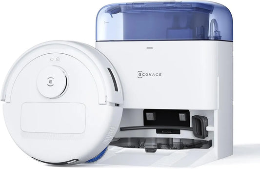 ECOVACS DEEBOT MINI Saugroboter mit 9000 Pa, Wischfunktion, ZeroTangle 2.0, TrueMapping 2.0, Intelligente Trocknung bei 45°C, Tiefenreinigung, Automatische Selbstreinigung, Blau