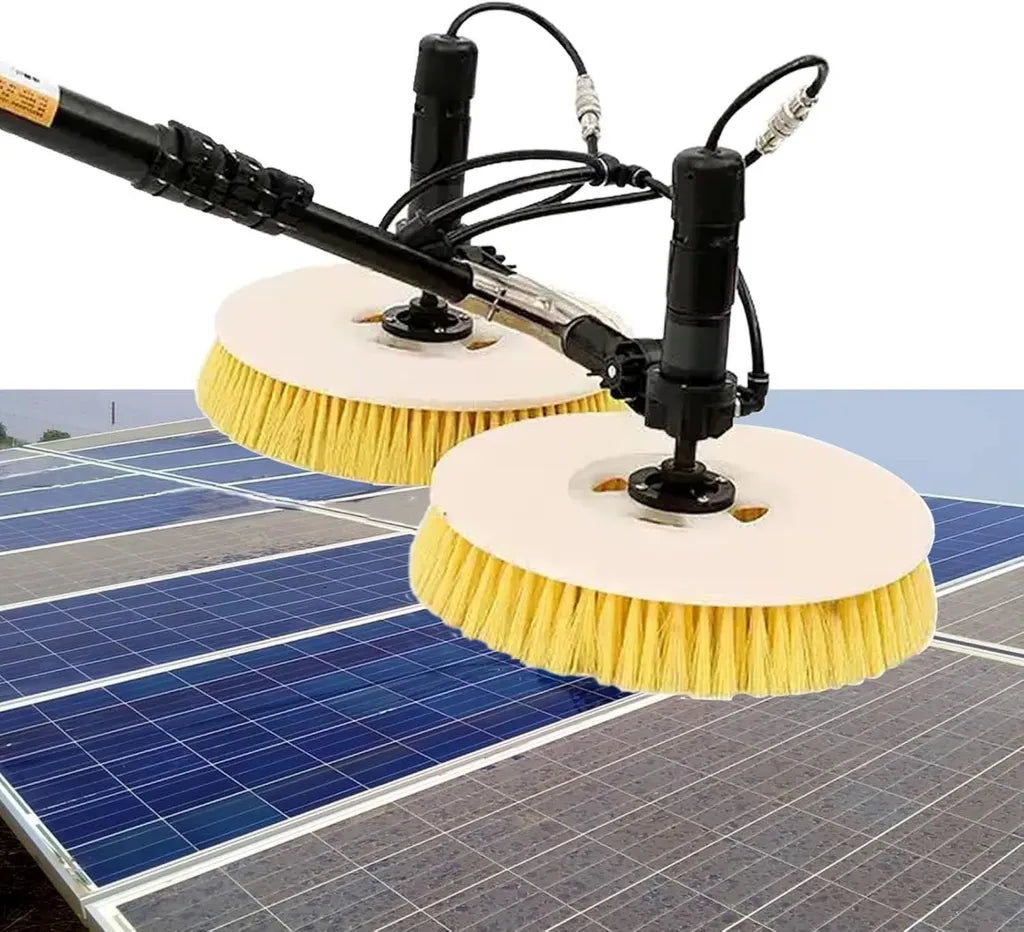 Automatischer PV-Panel-Reinigungsroboter mit Doppelkopfbürste, 7,5 m, Wasserversorgungssystem