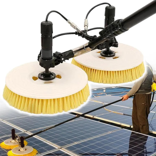 Roboter zur Solarpanelreinigung mit Teleskopbürste und Lithiumbatterie