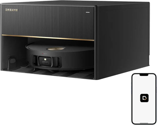 Dreame X50 Master Saugroboter mit AI-Hinderniserkennung, 360°-Navigation, automatischer Befüllung und Entleerung, 20.000 Pa Saugkraft, 24,9 cm Basisstation