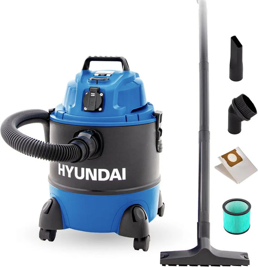 Hyundai Industriestaubsauger VCWD1220E, 1250W, 20L, mit Blasfunktion und Master-Slave-Steckdose
