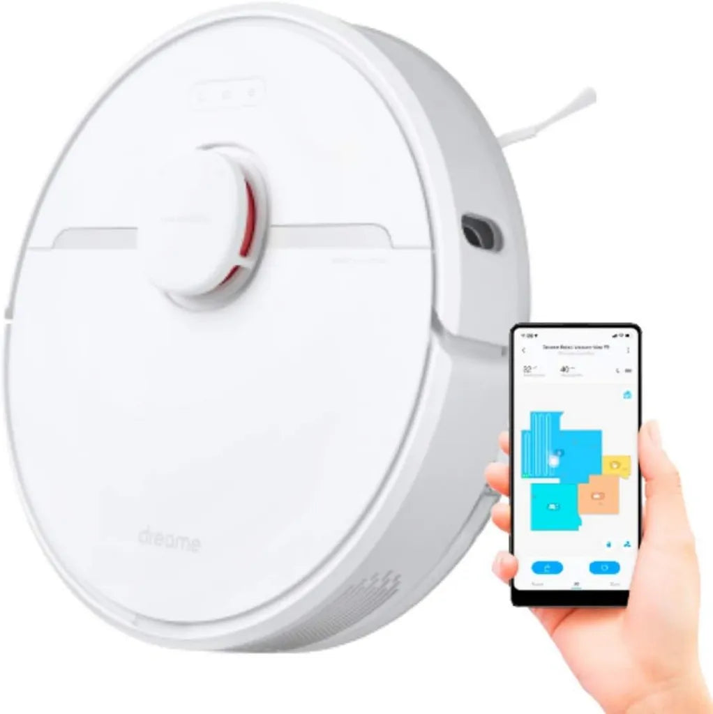 Dreame D9 Mistral Saugroboter mit Wischfunktion, intelligente Navigation und App-Steuerung, ideal für Hartböden und Teppiche, Weiß