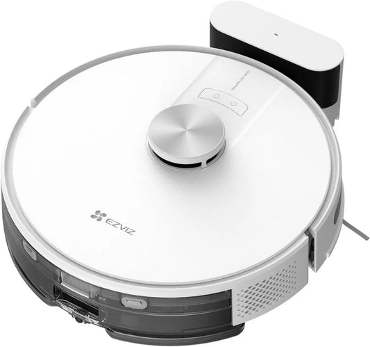 EZVIZ 3-in-1 Saugroboter 4000PA mit Wisch- und Kehrenfunktion, WLAN & Alexa steuerbar, Ideal für Tierhaare, Teppiche und Hartböden