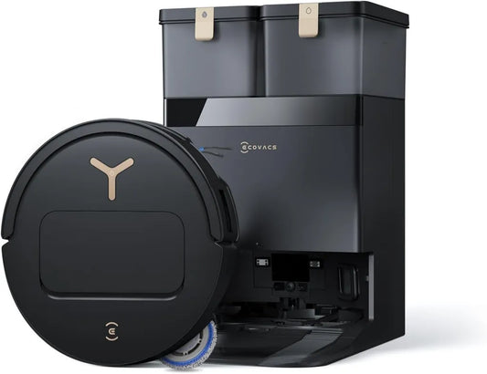 ECOVACS DEEBOT T50 PRO Omni Gen3 Staubsaugerroboter mit Wischfunktion, 25000 Pa, AIVI 3D 3.0, automatische Reinigungsmitteldosierung, Mopp-Reinigung bei 75°C, Heißlufttrocknung, 81 mm, Glänzend Schwarz