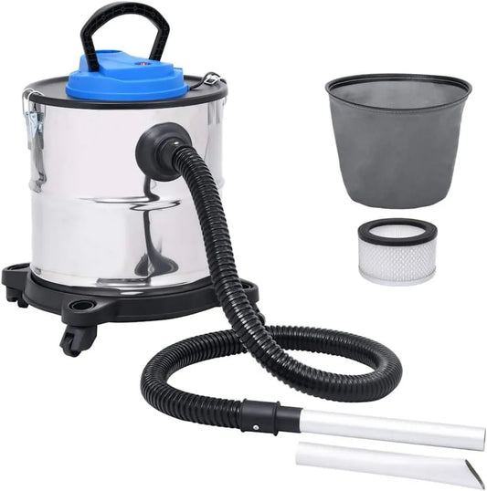 Hochleistungs-Aschesauger 1200W mit HEPA-Filter, 20L Edelstahl, inkl. Blasfunktion