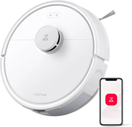 Roborock Q7 L5 Saugroboter, 8000 Pa starke Saugleistung, präzise Navigation, Anti-Verwirrungssystem, ideal für Tierhalter, smarte No-Go-Zonen, weiß