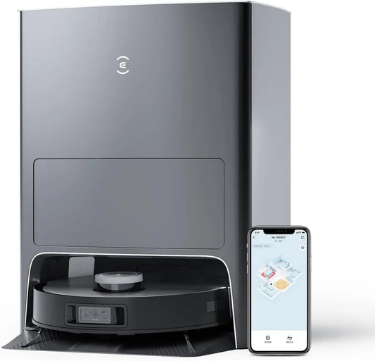 DEEBOT X1 OMNI: Saugroboter mit Wischfunktion und multifunktionaler Reinigungsstation, 5000 Pa Saugkraft, 3D-Hinderniserkennung, 260 Min. Laufzeit, Yiko Sprachassistent