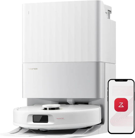 Roborock Qrevo S5V Saugroboter mit Hebemopp, 12000Pa Saugleistung, Antikollisionssystem, Warmlufttrocknung, Mehrzweck-Dockingstation (Weiß)