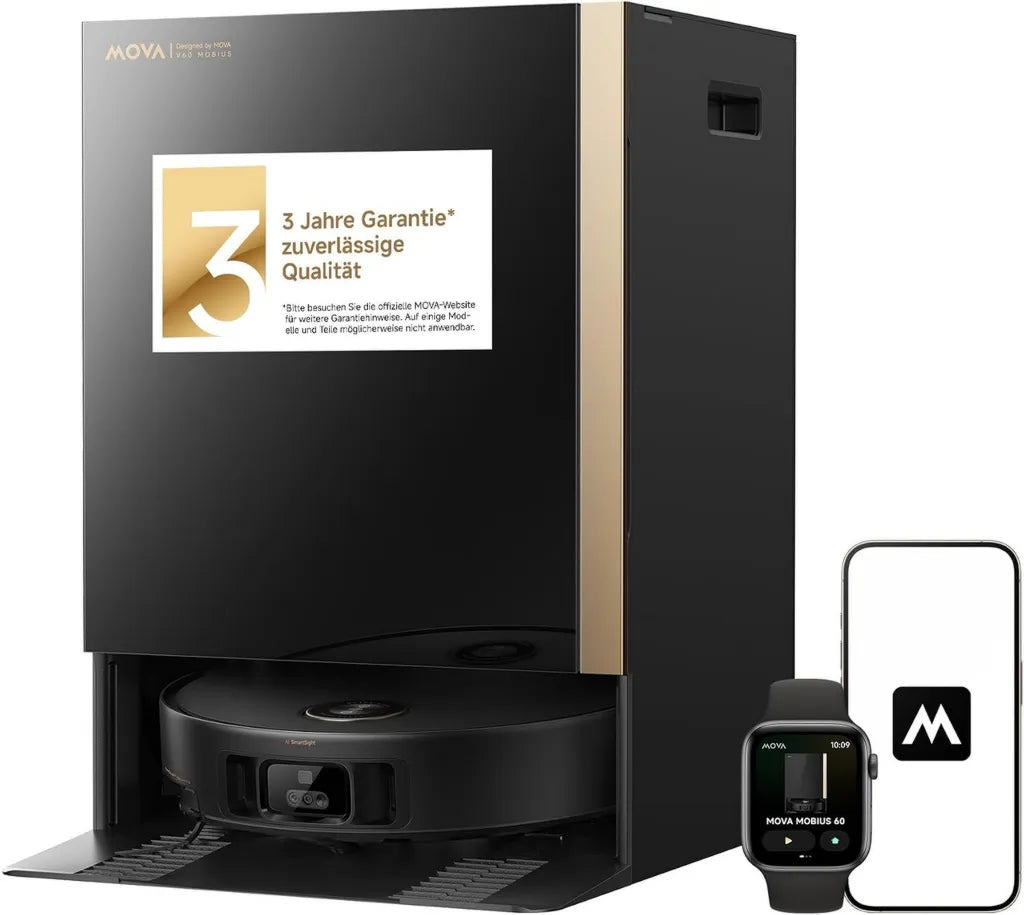 Mova Mobius 60 Saugroboter mit 30.000 Pa, MopSwap und 100°C PTC-Heizfunktion