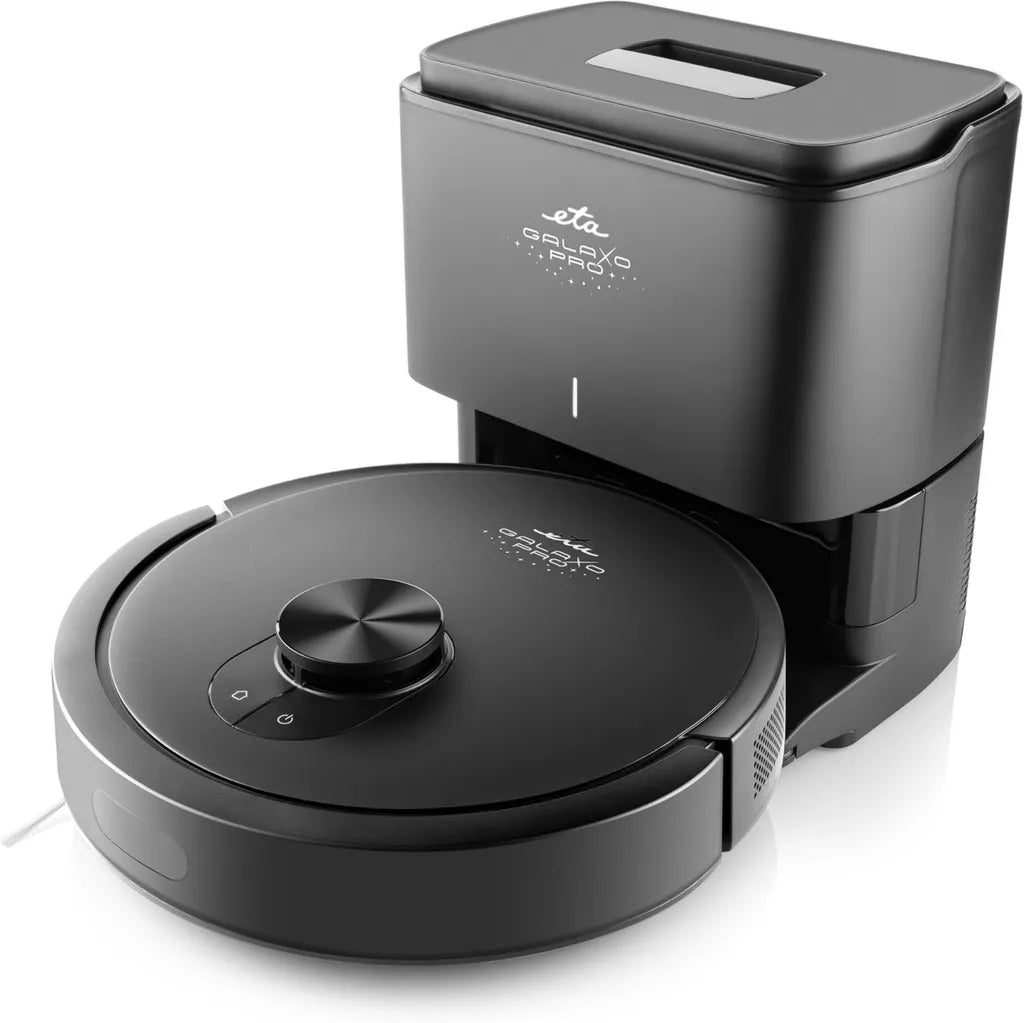 Roboterstaubsauger mit Absaugstation 5000 Pa, Laser-Navigation, Wischmodus, HEPA-Filter, App-Kontrolle, Mehrfachkartierung, 150 Min. Laufzeit, 10 cm Höhe, Schwarz