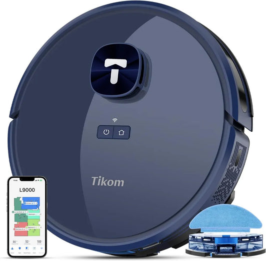Tikom L9000 Saugroboter mit LiDAR, 4000Pa Leistung, WLAN & No-Go-Zonen