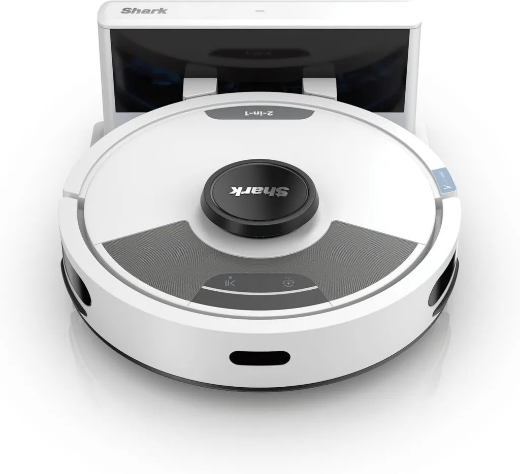 Shark Matrix Plus 2-in-1 Saug- und Wischroboter mit LiDAR-Navigation, Matrizeneinigung, ideal für Teppiche, Hartböden und Tierhaare, selbstaufladend, antiallergen, Weiß