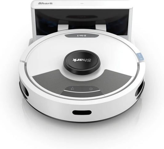 Shark Matrix Plus 2-in-1 Saug- und Wischroboter mit LiDAR-Navigation, Matrizeneinigung, ideal für Teppiche, Hartböden und Tierhaare, selbstaufladend, antiallergen, Weiß