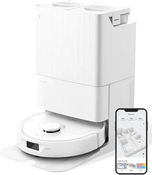 Roborock Q Revo: Hochleistungs-Saugroboter mit Wischfunktion und Absaugstation, 5500Pa Saugleistung, 180 Min. Akkulaufzeit, App-Steuerung, Weiß