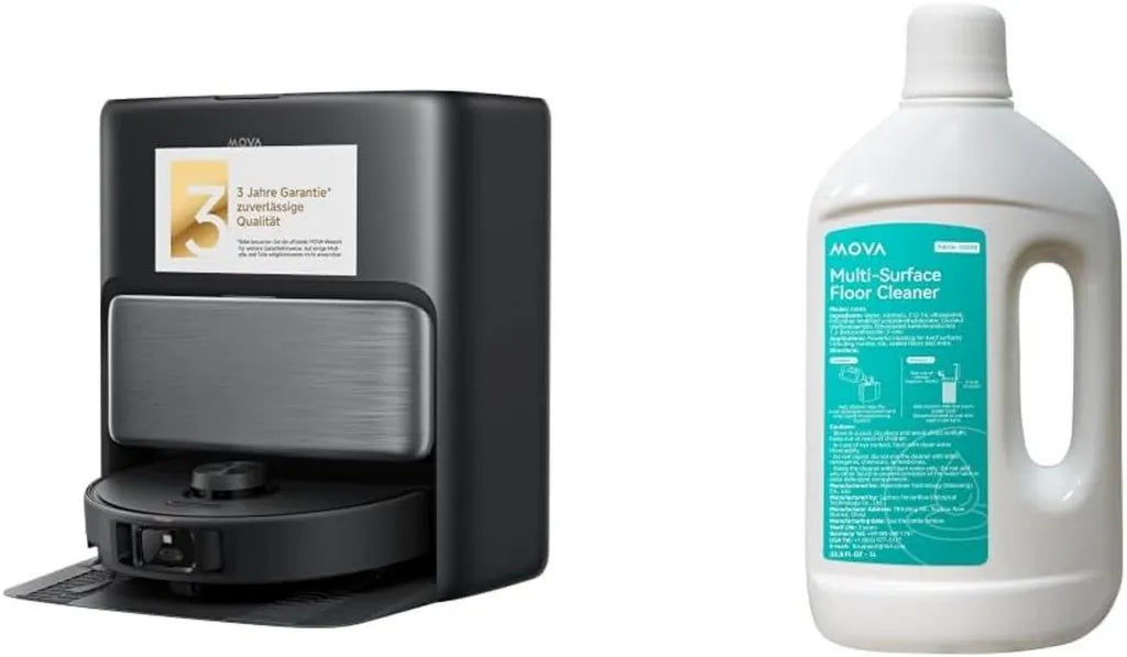 Mova P70 Pro Ultra Saug- und Wischroboter, 30000Pa Saugleistung, 260U/min Wischmotor, 12N Bodendruck, flexible Seitenbürste und Mopp, 100°C JetSpray-Trocknung, schnelles Mopp-Trocknen in 1 Std.