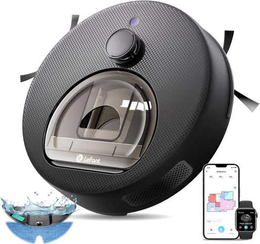 Lefant M330 Plus Staubsaugerroboter mit Alexa & WLAN, Schwarz