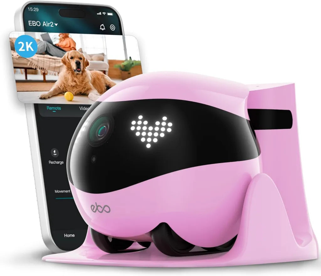 EBO Air 2 Familienroboter mit 2K Kamera, Selbstaufladung und Nachtsicht