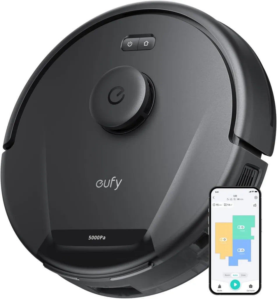 Eufy L60 Saugroboter mit 5.000Pa und Laser-Navigation, App-gesteuert, ideal für Tierhaare und alle Böden