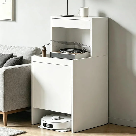 Roboter-Schrank mit Plattform und Schublade für Saug- und Wischstationen, Möbel für Wohnzimmer und Schlafzimmer