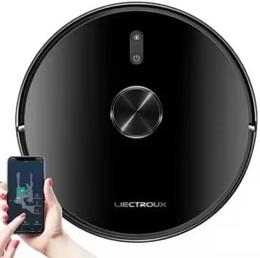 LIECTROUX X6 Saugroboter mit 6500Pa, LiDAR-Navigation, Nass- und Trockenreinigung, App-Kontrolle, Intelligente Hindernisvermeidung, Teppich-Turbo-Modus