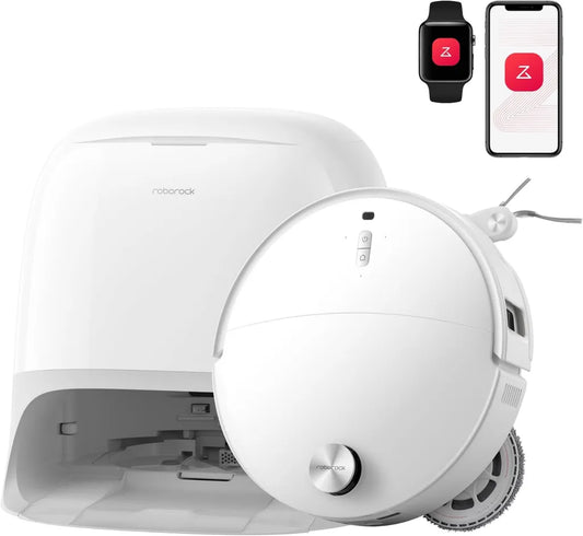 Roborock Qrevo Curv 2 Pro Saugroboter mit Hebemopp, 25.000 Pa Saugkraft, Anti-Verhedderungs-System, Heiße Moppreinigung, Hinderniserkennung (Weiß)