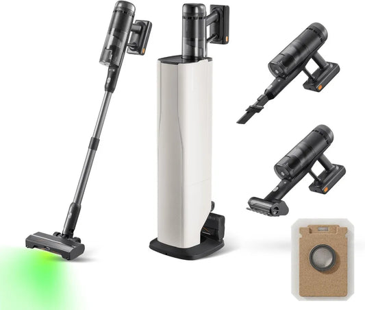 Roborock H60 Ultra Akku-Staubsauger mit Absaugstation, 210AW Leistung, 90 Min. Laufzeit, kabelloser Staubsauger für Teppiche, Hartböden und Tierhaare