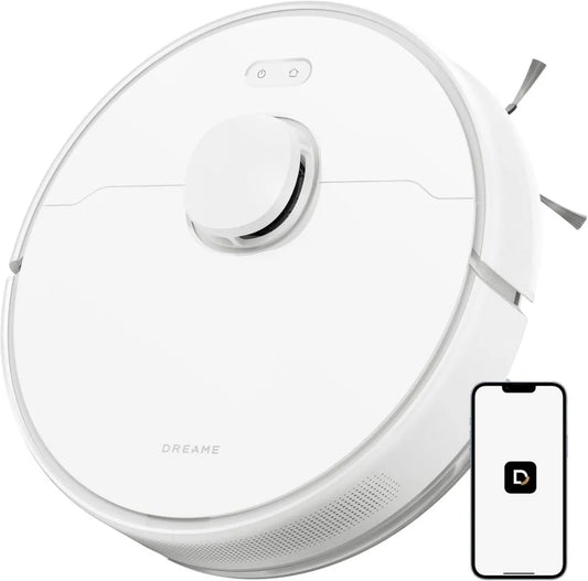 Dreame D9 Max Gen2 Saugroboter, 6000Pa, mit Wischfunktion und flexibler Bürste, Mehrfachkartierung, Perfekt für Teppiche, Hartböden und Tierhaare, Weiß
